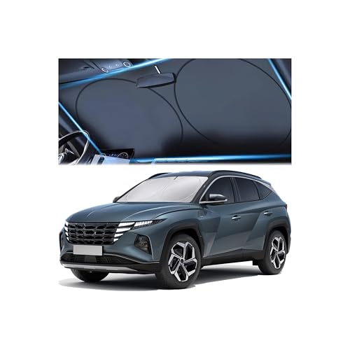 Autopect Windshield Sun Shade, Reflective Sunshade for Car Windshield with Mirror Cut-Out, Blocks 99% UV Rays & Keeps Vehicle Cool, Fits Cars, Trucks, SUVs & Vans, Fade-Resistant, (Large) - Image 1