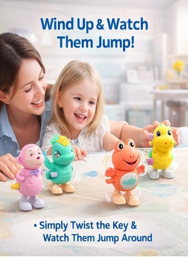 براند كونكور مجموعة ألعاب حيوانات قافزة تعمل بالزنبرك من ماركة كونكر للأطفال، مجموعة ألعاب مشي وقفز تعمل بالزنبرك مع رؤوس دوارة 360 درجة، ألعاب ميكانيكية ملونة للأطفال الصغار والأطفال (عبوة من 7 قطع) - Image 4