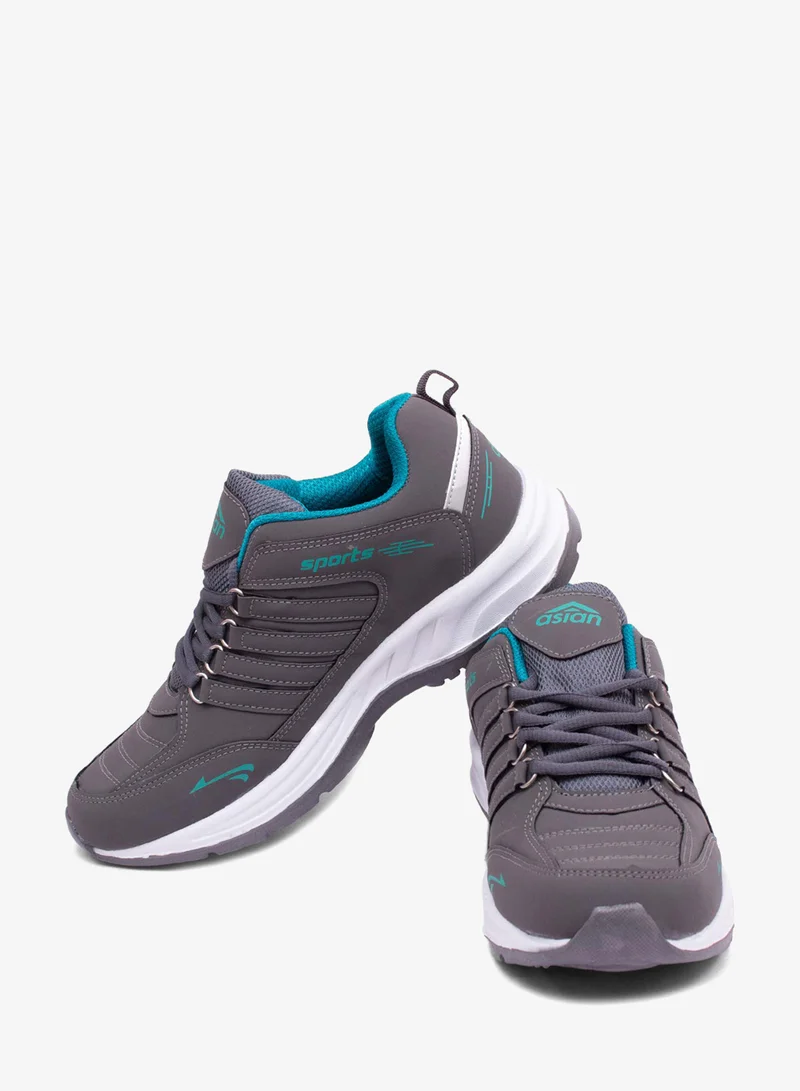 Asian  Grey Turquoise Sports Sneakers for Men and Boys for Men | Best Price UAE