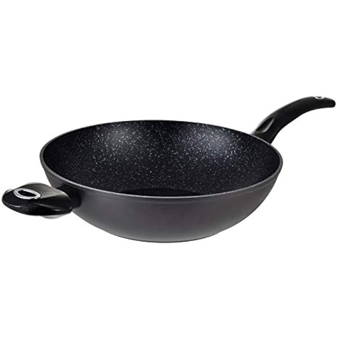 BERGNER Orion Wok With Induction Bottom 30 Cm Marble Coating Forged Aluminium Grey Colour Bg30066Gy Large - Image 1