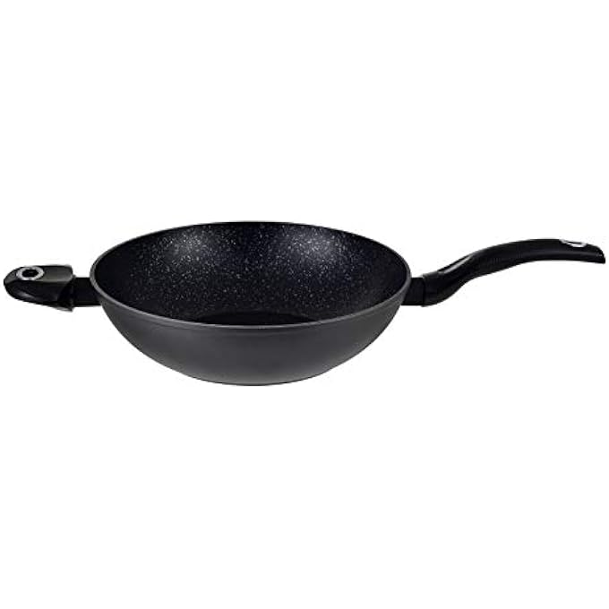 BERGNER Orion Wok With Induction Bottom 30 Cm Marble Coating Forged Aluminium Grey Colour Bg30066Gy Large - Image 2
