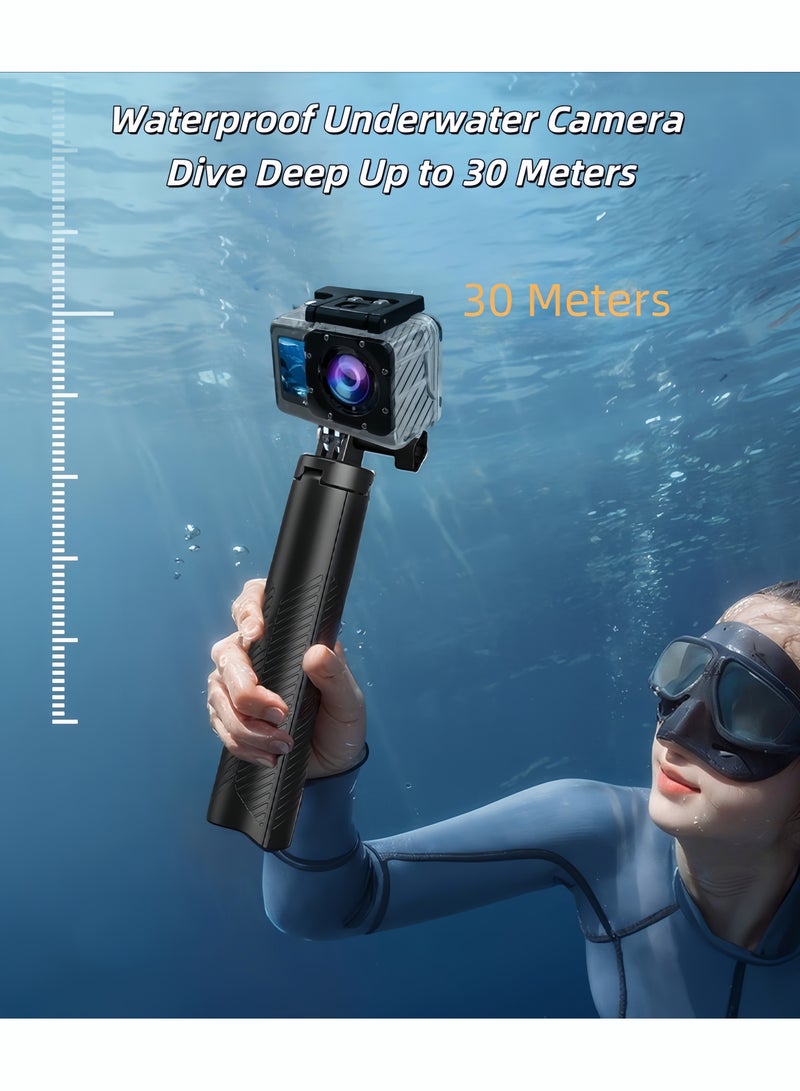 Arabest True 5K Ultra HD Action Camera, WIFI, Remote Control, 64GB Card, Dual Color Screens, Dual Batteies,  Anti-Shake for Cycling  Waterproof for Diving - Image 3