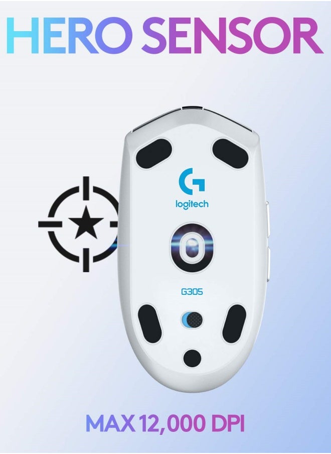 Logitech - G305 Lightspeed Wireless Gaming Mouse, Hero Sensor, 12000 DPI, Lightweight, 6 Programmable Buttons, 250h Battery Life, On-Board Memory, PC / Mac - Image 1