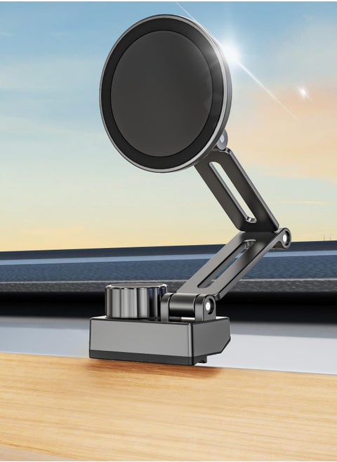 Phone Holder for Tesla Model - Stable Metal Mount for Model 3 & Model Y, 360° Rotation, Universal Fit for iPhone 12-15 MagSafe, N52 Magnets