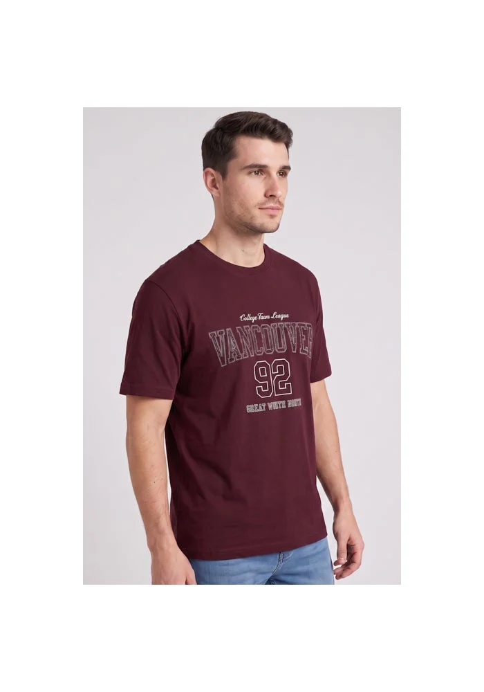R&b  Printed T-Shirt with Crew Neck and Short Sleeves for Men | Best Price UAE