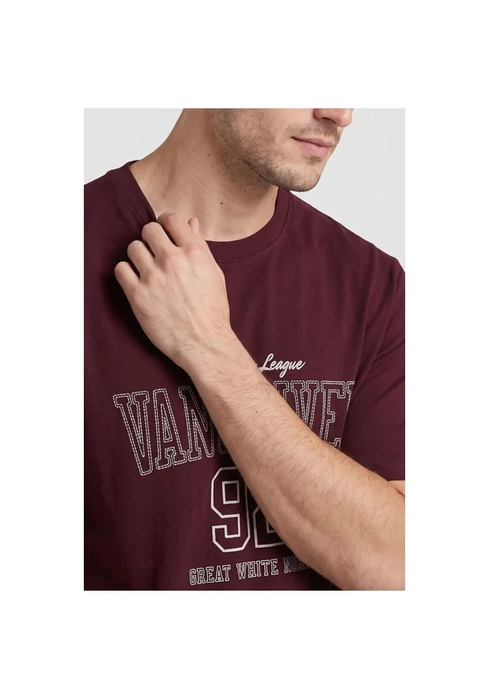 R&b  Printed T-Shirt with Crew Neck and Short Sleeves for Men | Best Price UAE