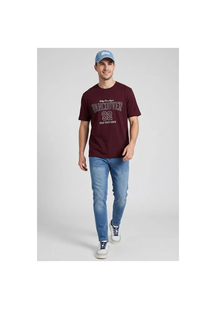 R&b Printed T-Shirt with Crew Neck and Short Sleeves