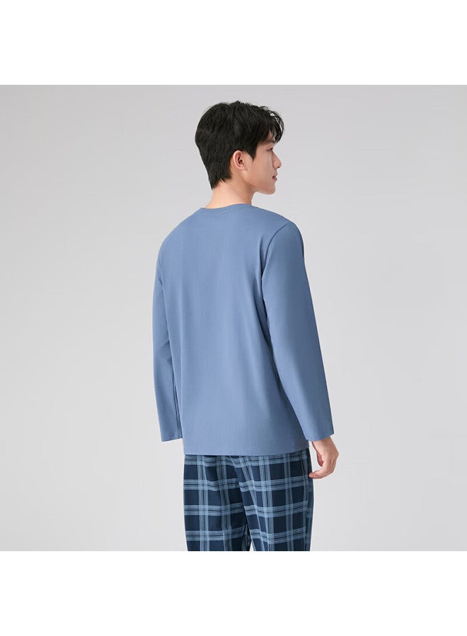 Fenton Fenteng Men's Pajamas, 100% Pure Cotton, Autumn New Arrival, Classic Plaid British Style Long-sleeve Men's Loungewear - Image 2