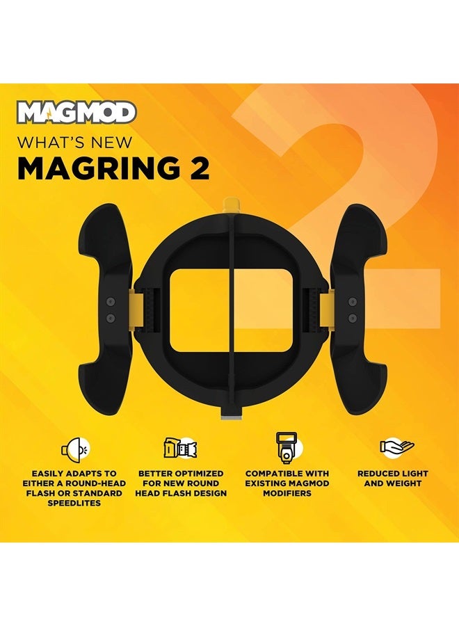 MagRing 2 Softbox Mount by MagMod | Photography Lighting MagBox Accessory | Modular Speedlite Base | New and Improved Magnetic Speedring