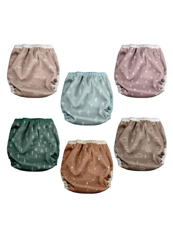 ماما كوالا أغطية حفاضات قماشية قابلة لإعادة الاستخدام وقابلة للتعديل من ماما كوالا مع حزام مزدوج للبنات والأولاد، إغلاق سريع، مقاس S (سيمبلي نيوترالز) - Image 1