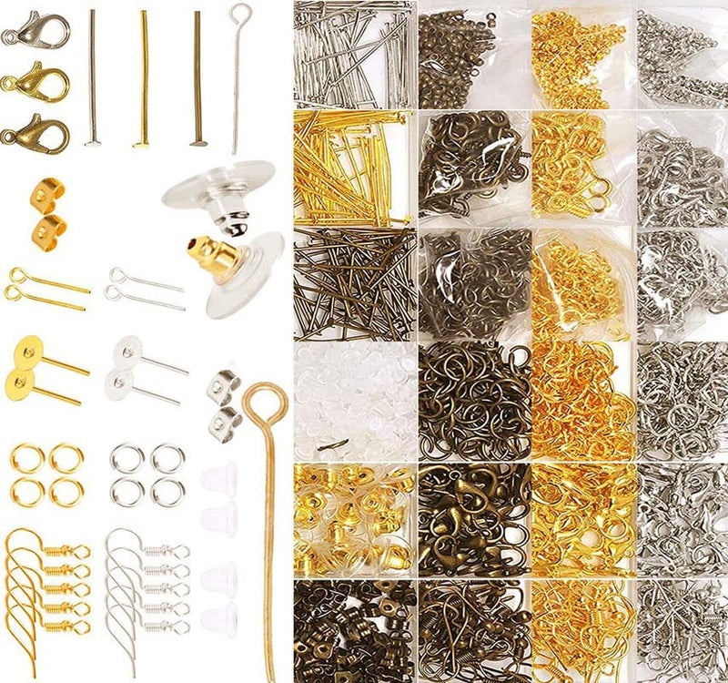 DIY Crafts DIY Crafts 75 Gram, Silver, 75 Gram, Earring Hooks for Jewelry Making Earring Making Kit Earring Hook Earring Kit Making Earrings Mixed Com (75 Gram, Silver)  - Image 1