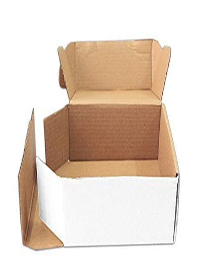 YNK Flat White Corrugated Sturdy Shipping Boxes Size : 6"L x 4�W x 2"H - pack of 25 - Image 3