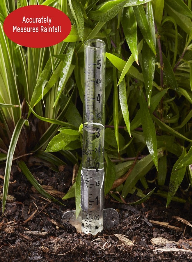 Taylor 5288423 Glow in The Dark Rain Gauge, 6" Inch Capacity, Black and Green - Image 4