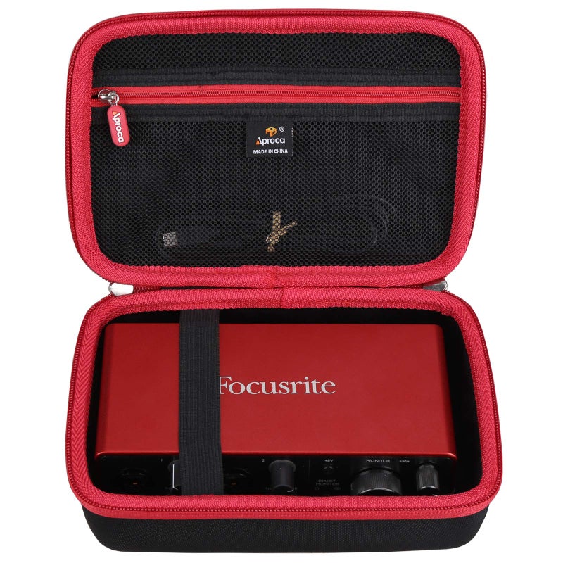 Aproca Portable Storage Case, for Focusrite Scarlett 2i2 4th Gen USB Audio Interface and Accessories (Case Only) - Image 1
