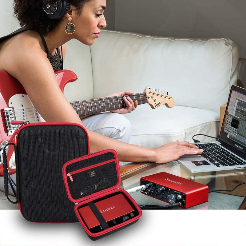 Aproca Portable Storage Case, for Focusrite Scarlett 2i2 4th Gen USB Audio Interface and Accessories (Case Only) - Image 4