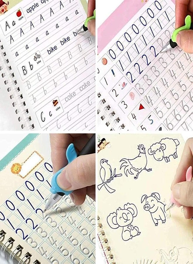 QERINKLE Sank Magic Practice Copybook, Number Tracing Book for Preschoolers with Pen, Magic Calligraphy Copybook Set Practical Reusable Writing Tool Simple Hand Lettering - Image 2