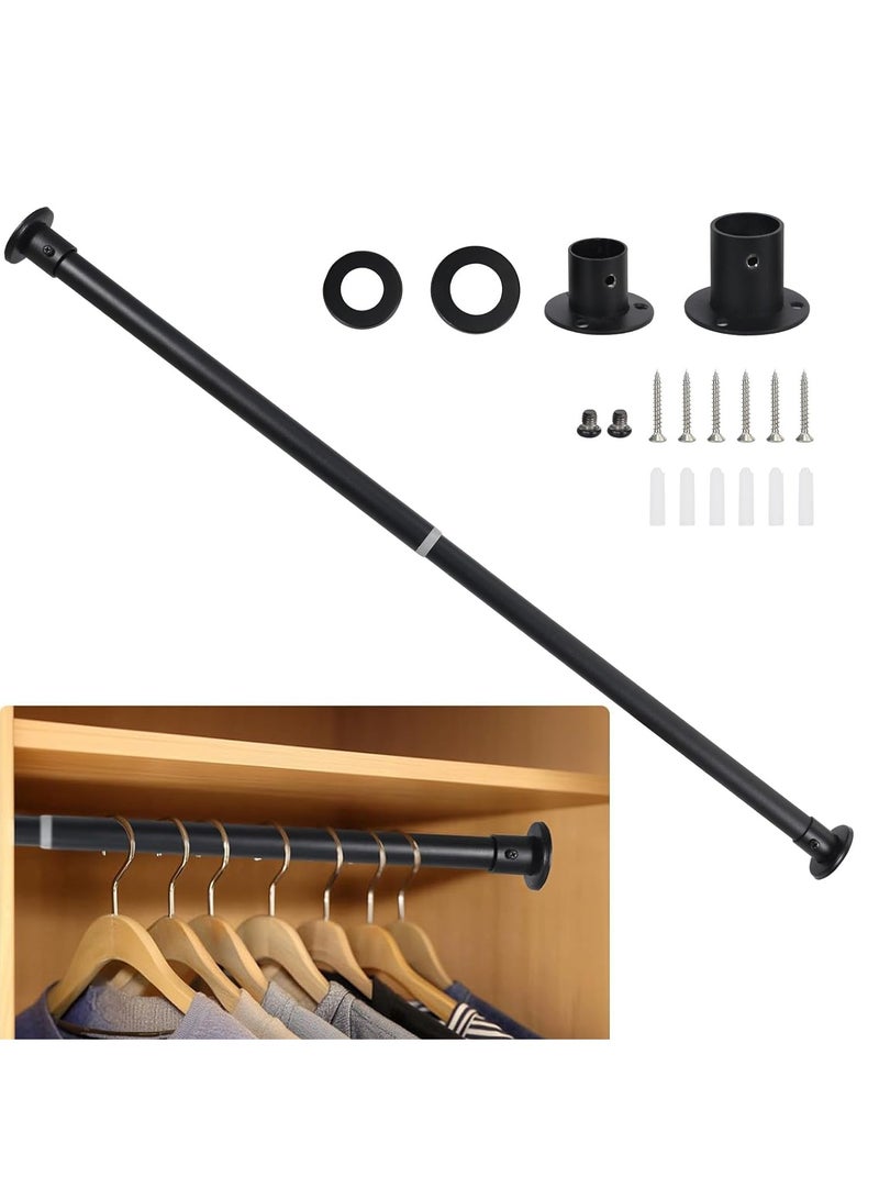 XiuWoo Extendable Metal Wardrobe Rod, Thickened Steel Wardrobe Rail Tube, Wardrobe Clothes Hanging Pole, Extensible Closet Bar, Telescopic Closet Pole 95cm-150cm  - Image 1