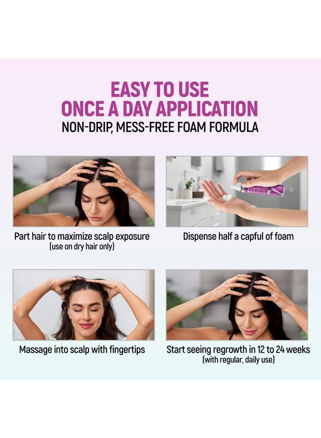 Taro Minoxidil for Women, 2.11 Oz (2 Months Supply) Clinically Proven to Regrow Hair, Topical Aerosol Foam 5%, Hair Thinning Treatment - Image 3