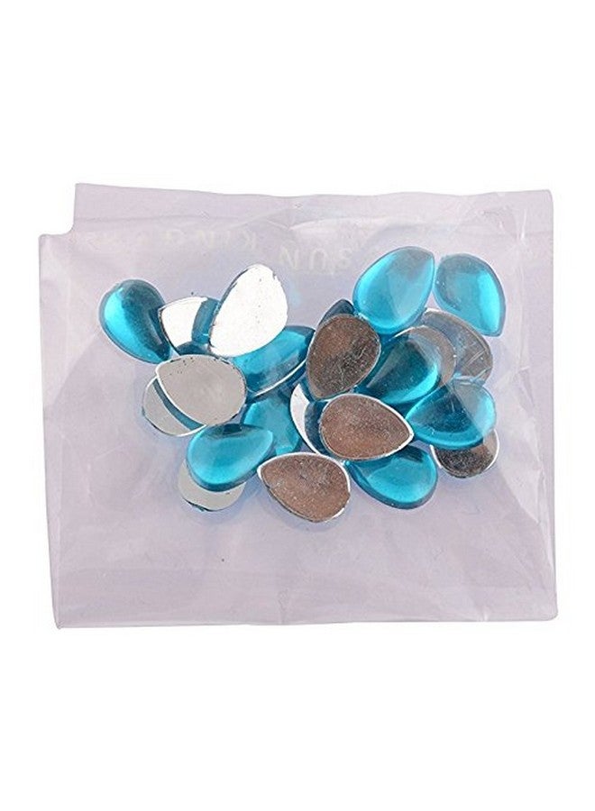 Turquoise Blue Stones/Kundans Drop Shape for Jewellery Making/Decorating.