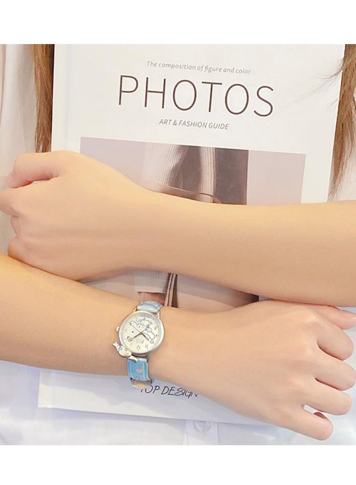 ZGO هدية بداية المدرسة للبنات ساعة كرتونية لطيفة للأطفال مقاومة للماء - Image 3