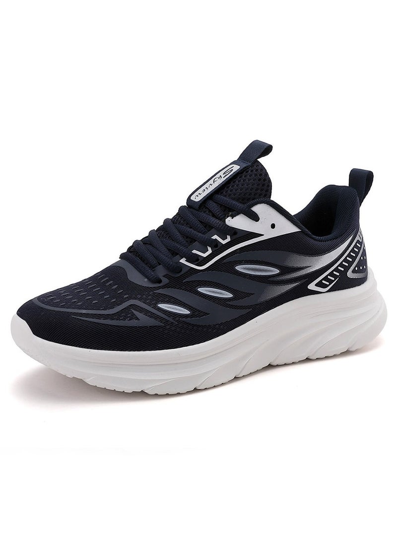 Sky View Athlesiure Men Running Shoes Men Casual Breathable Walking Shoes Sport Athletic Sneakers Gym Tennis Slip On Comfortable Lightweight Shoes Navy  - Image 1