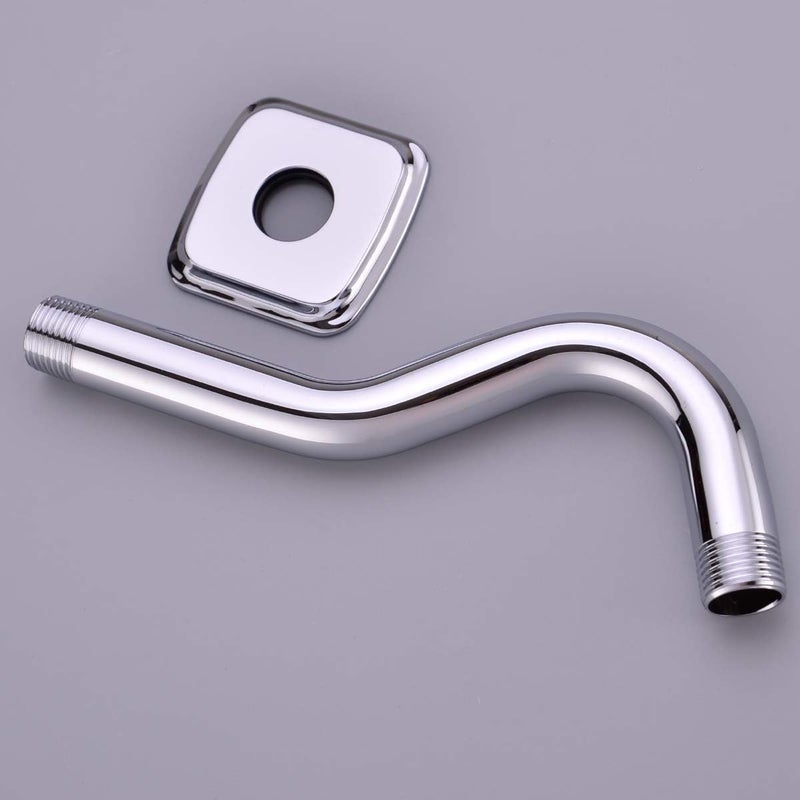 VICTAC 10 Inch S Shape Angled Heavy Duty Shower Arm with Flange SShape Stainless Steel Curved Shower Arm Wall Mounted 12Inch Pack of 1 - Image 1