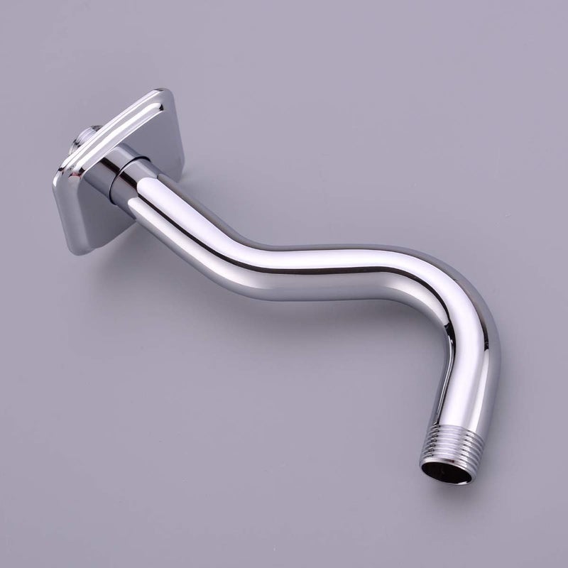 VICTAC 10 Inch S Shape Angled Heavy Duty Shower Arm with Flange SShape Stainless Steel Curved Shower Arm Wall Mounted 12Inch Pack of 1 - Image 2