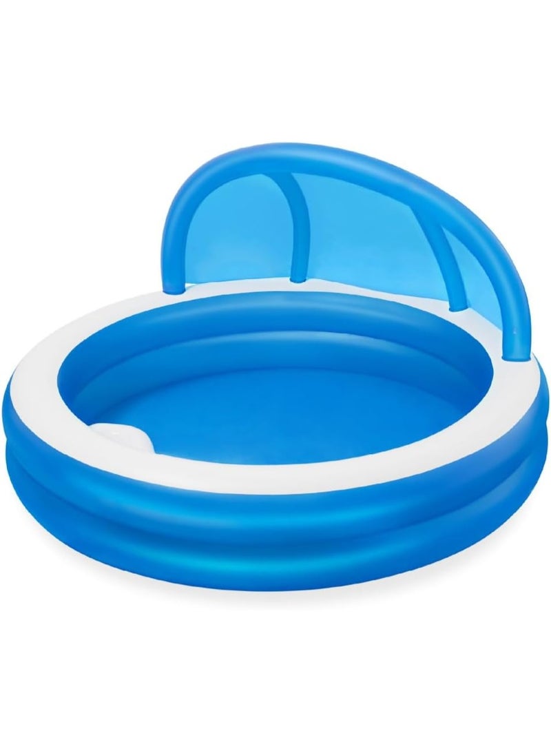 Bestway Large Inflatable Family Pool for Kids with Canopy & Seat – Bestway 241×241×140 cm, 850L Capacity - Image 1