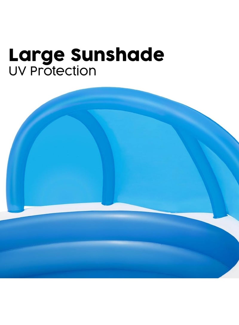 Bestway Large Inflatable Family Pool for Kids with Canopy & Seat – Bestway 241×241×140 cm, 850L Capacity - Image 5