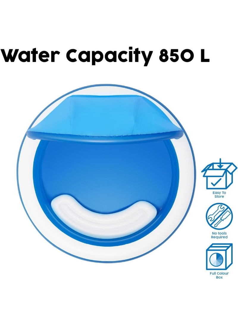 Bestway Large Inflatable Family Pool for Kids with Canopy & Seat – Bestway 241×241×140 cm, 850L Capacity - Image 4
