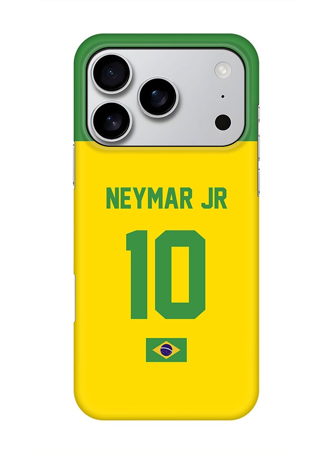 For iPhone 17 Pro,Case, [Compatible with MagSafe] Magnetic cover Slim fit Protection Matte, - Football - Brazil,  Neymar Jr