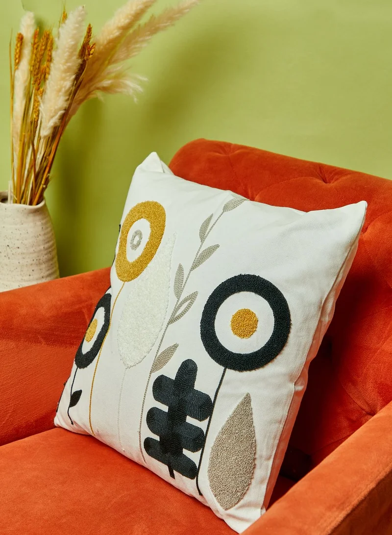 Noire Edit Floral Printed Cushion With Insert 45X45Cm