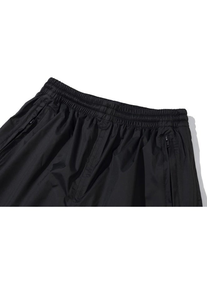 BenBoy Kids Rain Pants Waterproof Lightweight Pants Elastic Waist Outdoors Trousers for Boys Girls, Black, 9-10 Years - Image 3