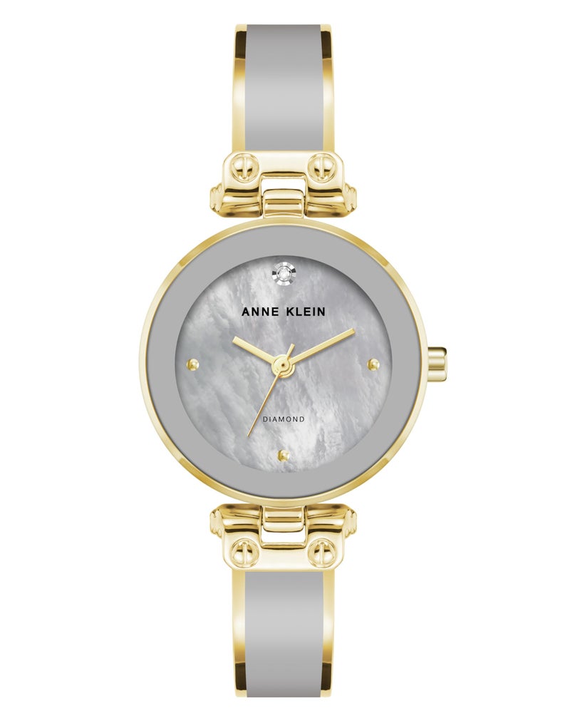 Anne Klein Womens Genuine Diamond Dial Bangle Watch - Image 2