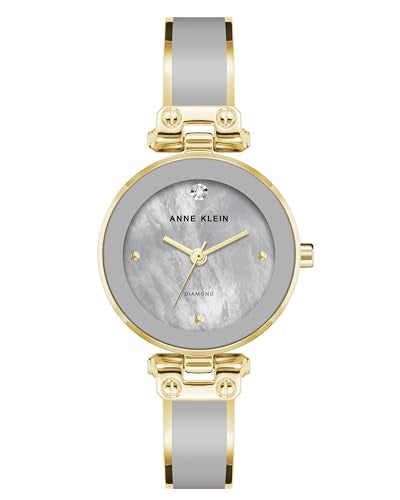 Anne Klein Womens Genuine Diamond Dial Bangle Watch - Image 1