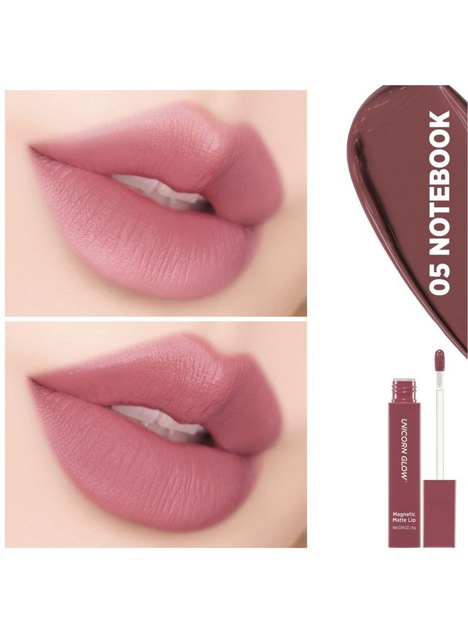UNICORN GLOW Magnetic Matte Lip [05 Notebook], Matte Lip Stain Lip Tint Matte Finish Cruelty Free Vegan Made In Korea 0.14 Oz. ; 4 G - Image 4