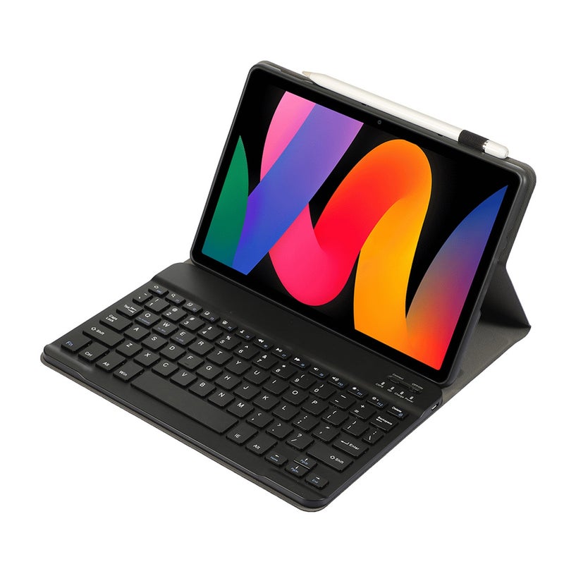 erorex For Xiaomi Redmi Pad Se 11 Inch A0N9 Lambskin Texture Ultra-Thin Detachable Bluetooth Keyboard Leather Case(Black) - Image 4
