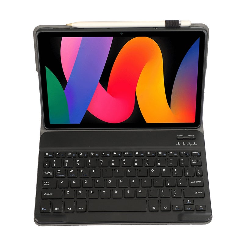 erorex For Xiaomi Redmi Pad Se 11 Inch A0N9 Lambskin Texture Ultra-Thin Detachable Bluetooth Keyboard Leather Case(Black) - Image 3