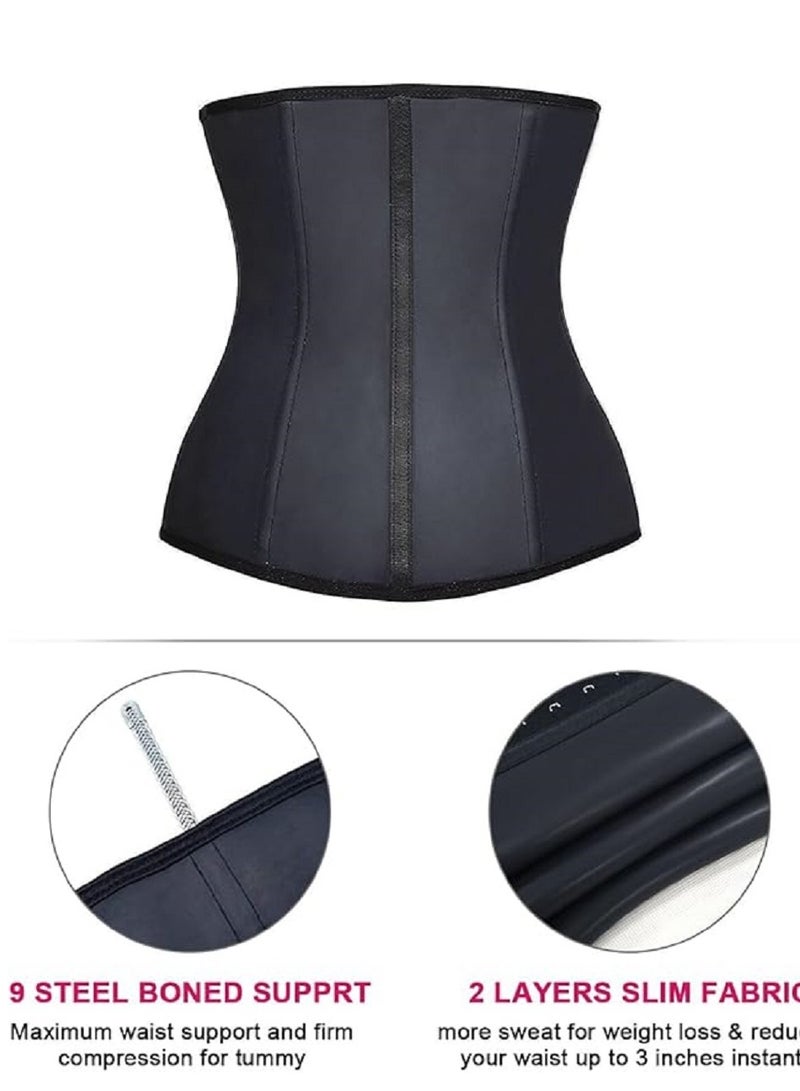 Women's Latex Waist Trainer Corset for Workout, Enhanced Hourglass Shape Design to Improve Waist Appearance and Boost Performance During Training  - Image 2