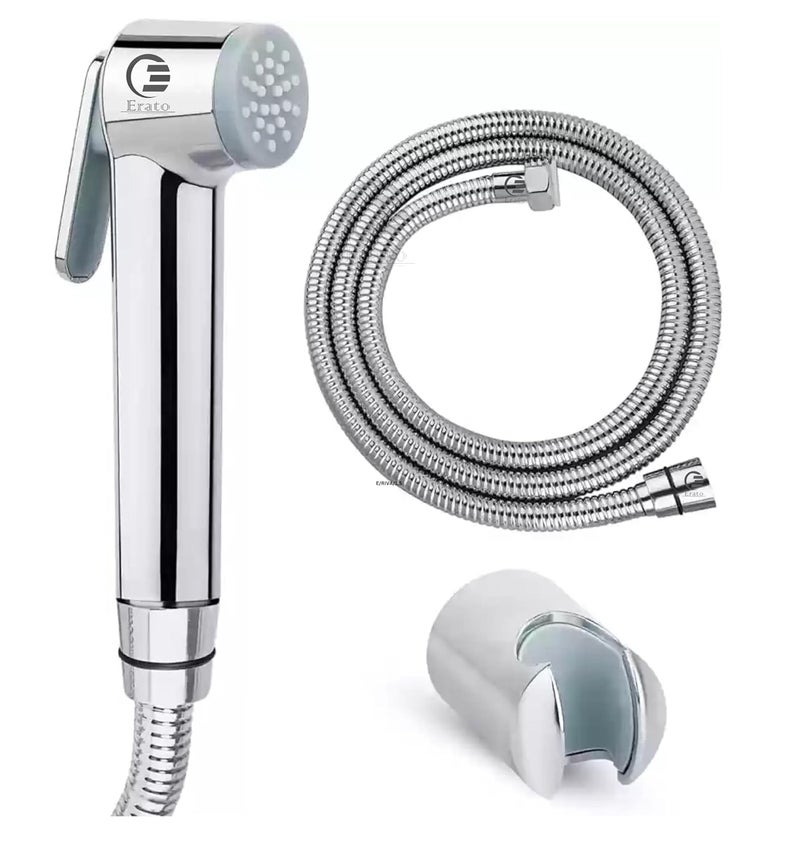 ERATO ERATO Riva Health Faucet Premium Hygiene Jet Hand Spary Shower With 15 Mtr Hose Pipe Wall Hook For HomeBathroom Office Acrylonitrile Butadiene Styrene Pack Of 1 - Image 1