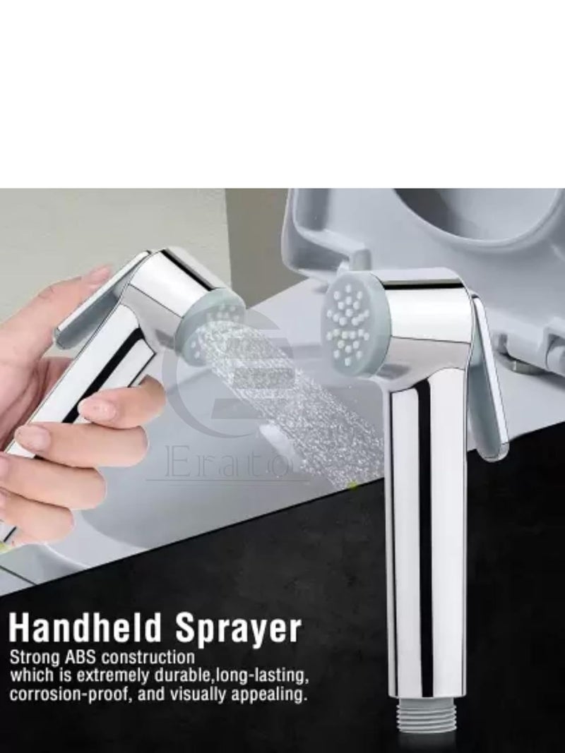 ERATO ERATO Riva Health Faucet Premium Hygiene Jet Hand Spary Shower With 15 Mtr Hose Pipe Wall Hook For HomeBathroom Office Acrylonitrile Butadiene Styrene Pack Of 1 - Image 4
