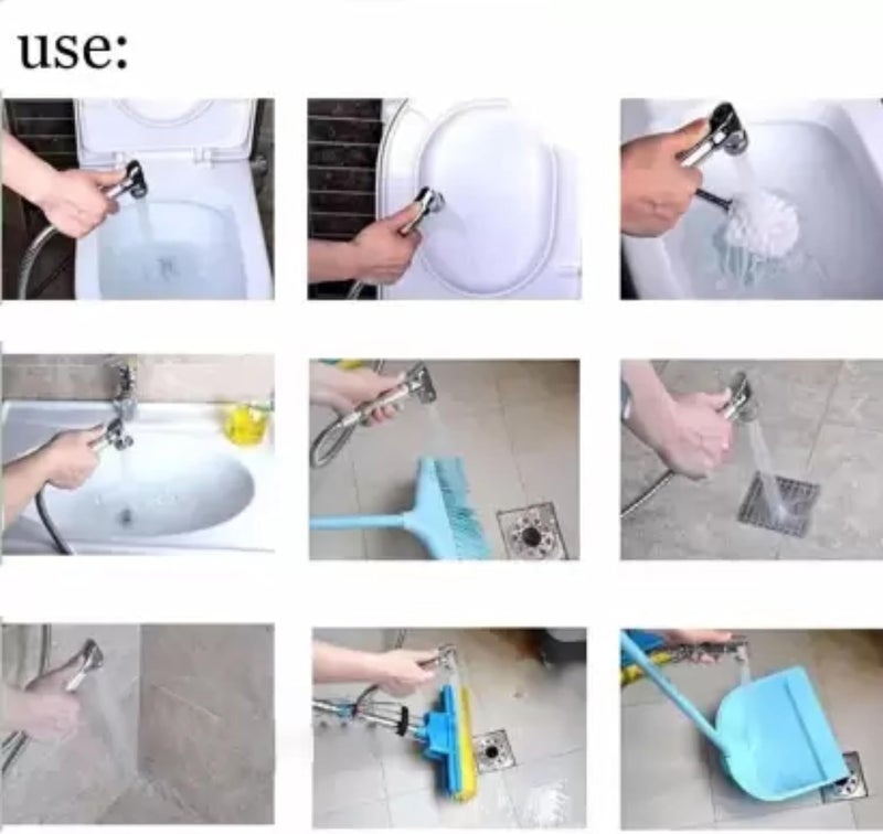 ERATO ERATO Riva Health Faucet Premium Hygiene Jet Hand Spary Shower With 15 Mtr Hose Pipe Wall Hook For HomeBathroom Office Acrylonitrile Butadiene Styrene Pack Of 1 - Image 5