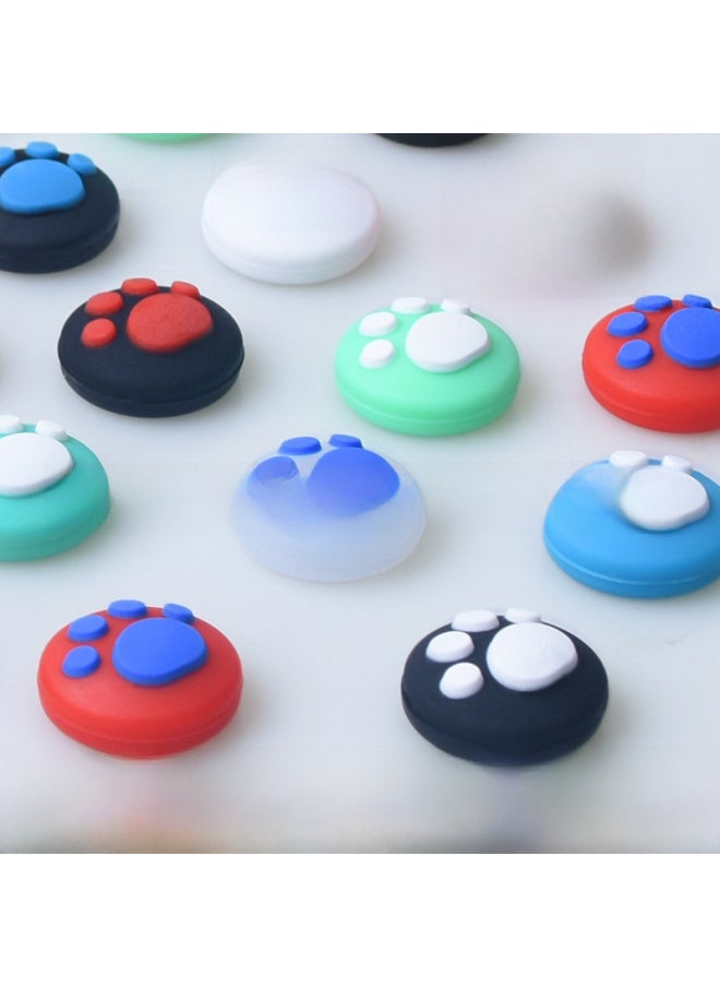 Generic Switch Rocker Cap Switch Oled Silicone Cap Nintendo Switch Lite Cat Claw Rocker Cap Spot-Product Color:SW-Embossed-Blue And White (1 Pack)  - Image 2