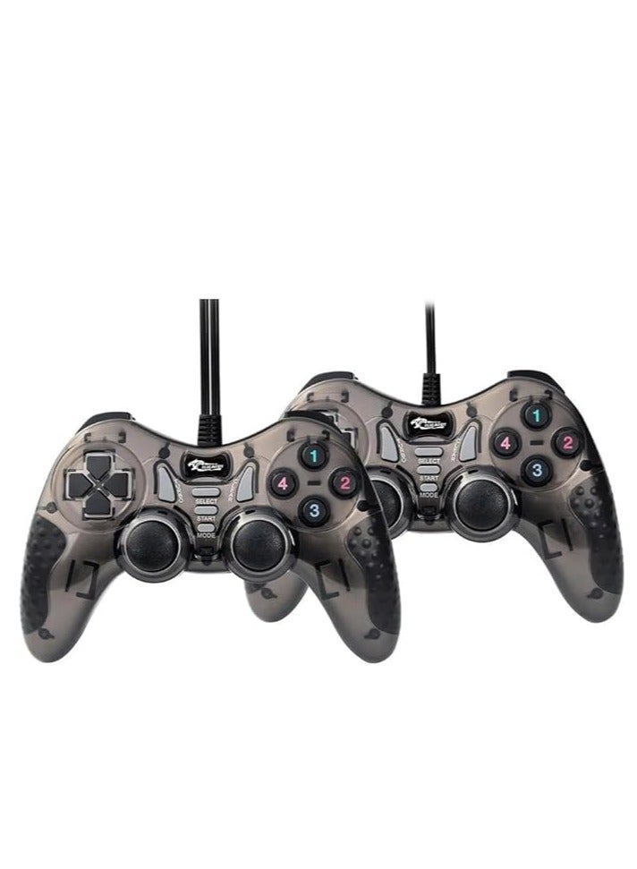 COUGAR-EGY (9012) USB Wired Double Gamepad Turbo Controller with Vibration Function For PC or Laptop, 1.5 Meter (BROWN) - Image 4