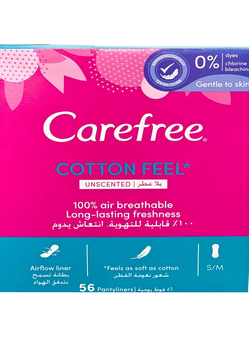 Carefree Carefree Cotton Feel Unscented 56 Pieces 