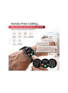 SWISS MILITARY Swiss Military DOM7 Smartwatch 1.43" AMOLED, Bluetooth Calling, Multi Language, Health & Sports Tracking, Wireless Charging, 7 Days Battery, IP67, iOS/Android Compatible, Silver Frame with Blue Strap  - Image 3