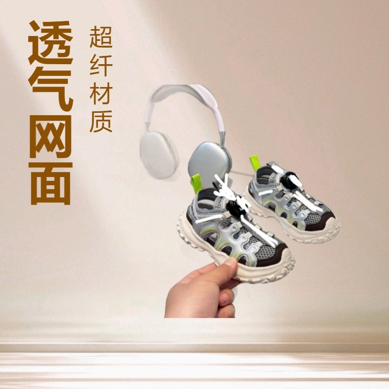 Putian Salotong Children'S Shoes 2025 Children'S Sandals Non-Slip Closed-Toe Button Breathable Lightweight Wear-Resistant Casual Versatile Toddler Shoes - Image 2