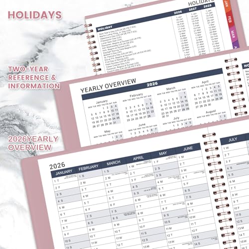 MaaIbok Appointment Book 2026 - JAN 2026 - DEC 2026, 8.4" x 10.6" Weekly Appointment Book 2026, 15-Minute Interval Hourly Planner, Flexible Soft Cover - Image 5