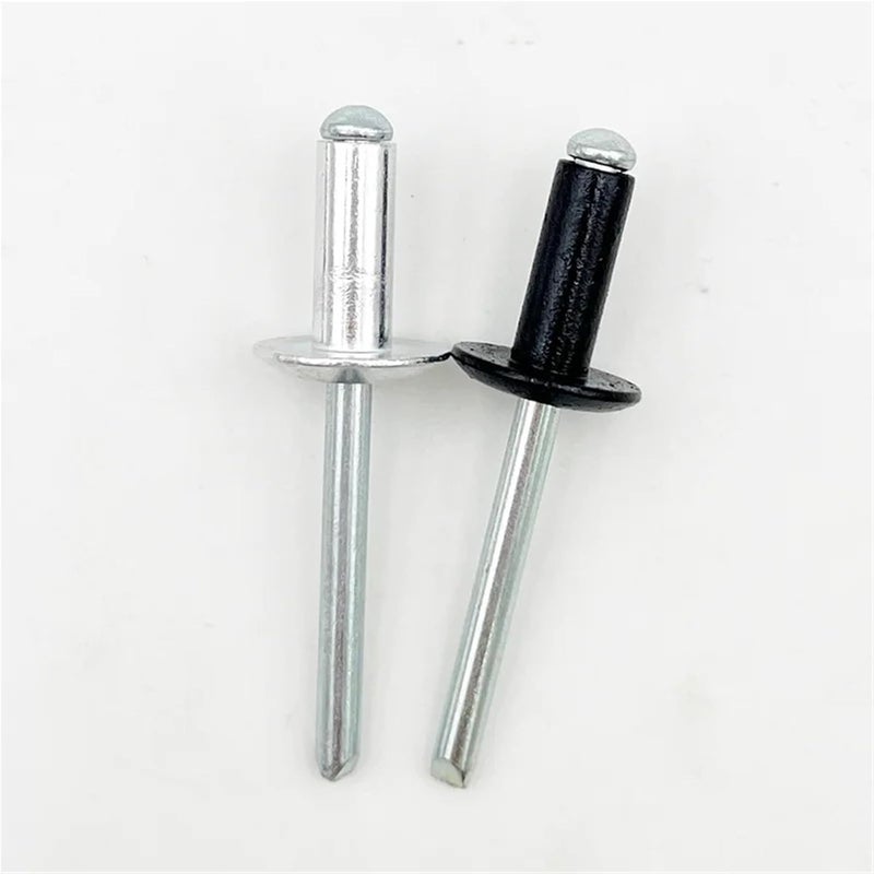 Aluminum Blind Rivets 200Pcs Aluminum Large Flange Pop Open Hollow Blind Rivets Large Cap Leaf Self-plugging Rivet Decoration Pull Nail M4(200Pcs (M4 White),25mm) - Image 4
