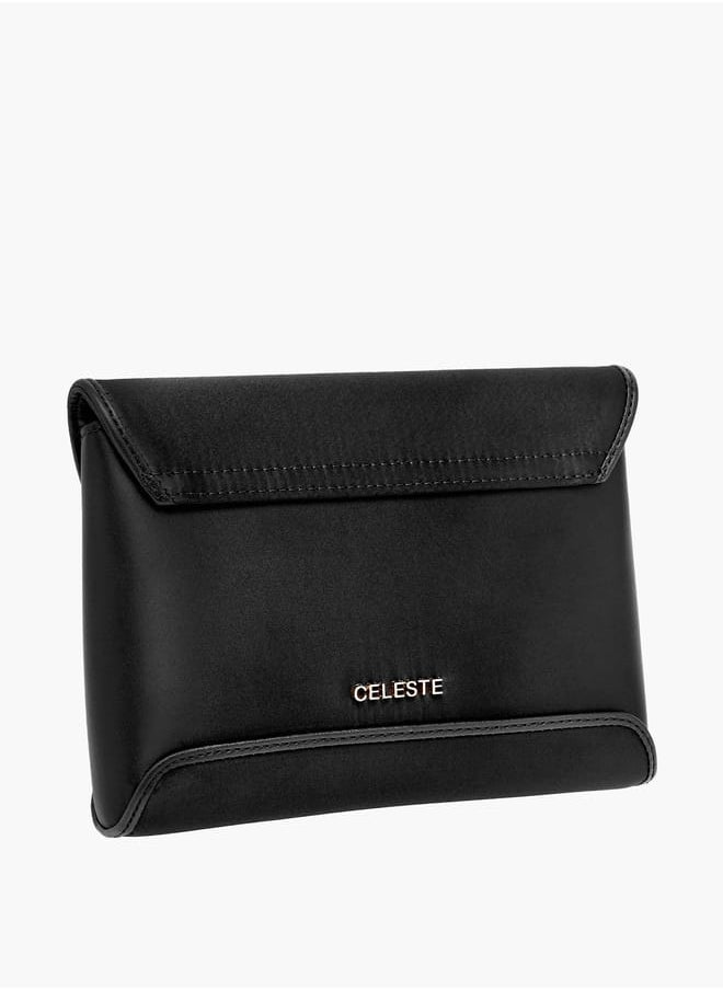 Celeste Women Floral Accent Crossbody Bag with Detachable Chain Strap and Flap Closure  - Image 3